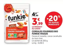 U Express Funkie veggie cereales fourrees bio offre