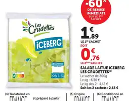 U Express Les crudettes salade laitue iceberg offre