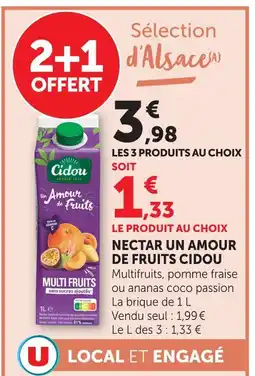 U Express Cidou nectar un amour de fruits offre