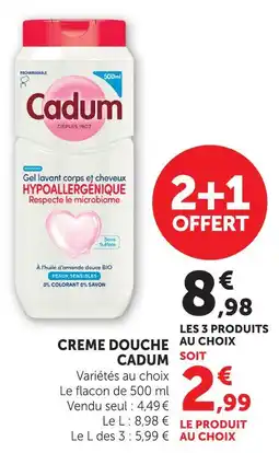 U Express Cadum crème douche offre