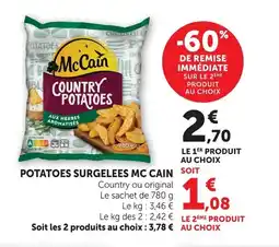 U Express Mccain country potatoes surgelées offre