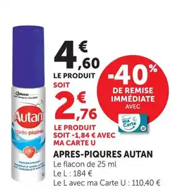 U Express Autan après-piqûres offre