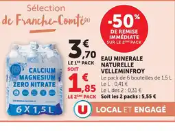 U Express Velleminfroy eau minérale naturelle offre