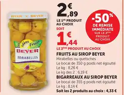 U Express Beyer fruits au sirop offre