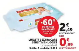 U Express Huggies lingette extra care sensitive offre