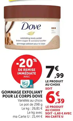 U Express Dove gommage exfoliant pour le corps offre