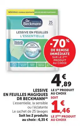 U Express Dr beckmann lessive en feuilles magiques offre