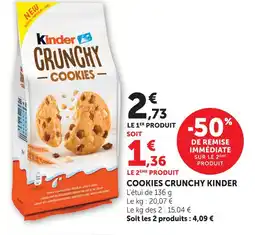 U Express Kinder crunchy cookies offre
