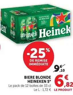 U Express Heineken bière blonde 5° offre