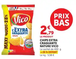 U Express Vico chips extra craquante nature offre