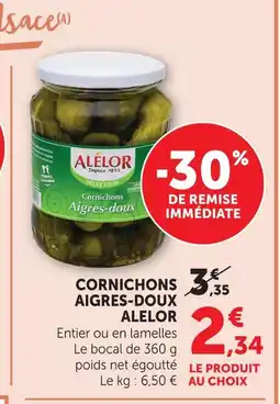 U Express Alelor cornichons aigres-doux offre