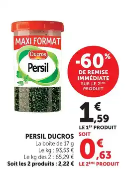 U Express Ducros persil offre