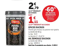 U Express Ducros epices offre