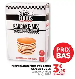 U Express Classic foods pancake-mix préparation pour pancakes offre