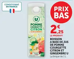 U Express U pomme courgette citron gingembre offre