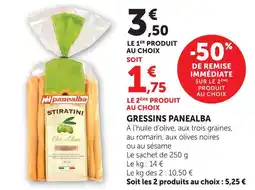 U Express Panealba gressins offre