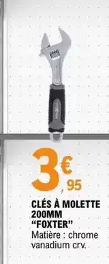 Foxter - cles a molette 200mm