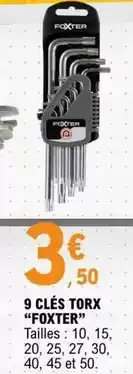 E.Leclerc Foxter - 9 clés torx offre