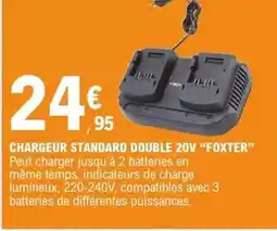E.Leclerc Foxter - chargeur standard double 20v offre