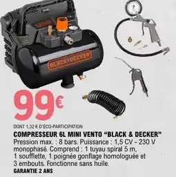 E.Leclerc Black & decker - compresseur 6l mini vento offre
