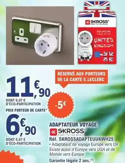 E.Leclerc E.leclerc - adaptateur voyage offre