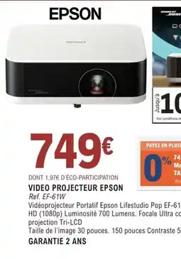 E.Leclerc Epson - video projecteur offre