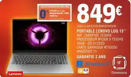 E.Leclerc Lenovo - portable lenevo loq 15 offre