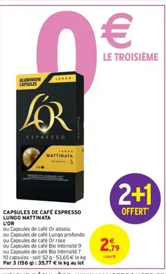 Intermarché Capsules de Café Espresso offre
