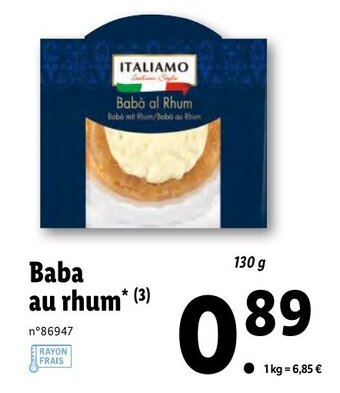 Lidl Baba au rhum offre