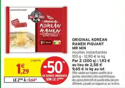 Intermarché Express Mr min - original korean ramen piquant offre