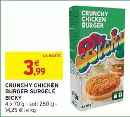 Intermarché Express Burger - crunchy chicken surgelé offre