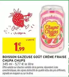 Intermarché Express Chupa chups - boisson gazeuse goût crème fraise offre