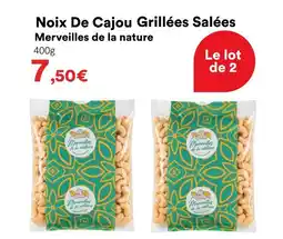 Hmarket Merveilles de la nature noix de cajou grillées salées offre
