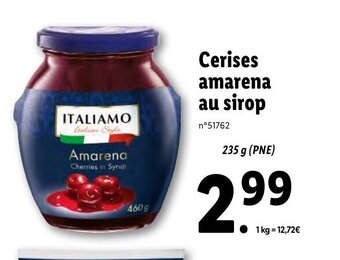 Lidl Cerises amarena au sirop offre