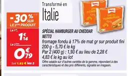 Netto NETTO Spécial hamburger au cheddar offre