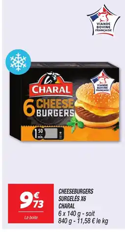 Netto CHARAL Cheeseburgers surgelés x6 offre