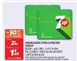 Netto SEVEN UP Boisson gazeuse citron & citron vert offre