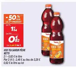 Netto NETTO Iced tea saveur pêche offre