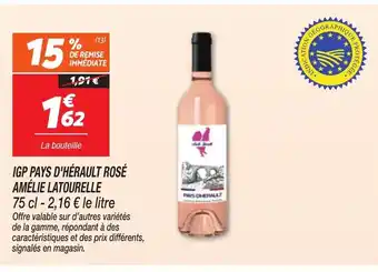 Netto AMÉLIE LATOURELLE Igp pays d'hérault rosé offre