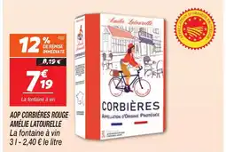 Netto AMÉLIE LATOURELLE Aop corbières rouge offre