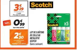 Netto SCOTCH Lot de 5 bâtons de colle 8g metalistic offre