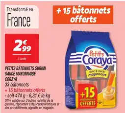 Netto CORAYA Petits bâtonnets surimi sauce mayonnaise offre