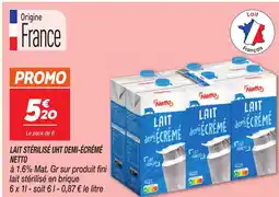 Netto NETTO Lait stérilisé uht demi-écrémé offre