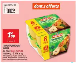 Netto ANDROS Compote pomme/poire offre