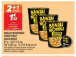 Netto BANZAI NOODLE Nouilles instantanées saveur poulet offre