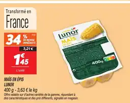 Netto LUNOR Maïs en épis offre