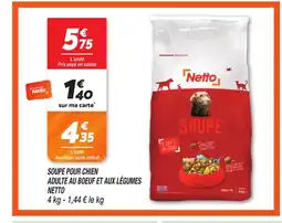 Netto NETTO Soupe pour chien adulte au boeuf et aux légumes offre