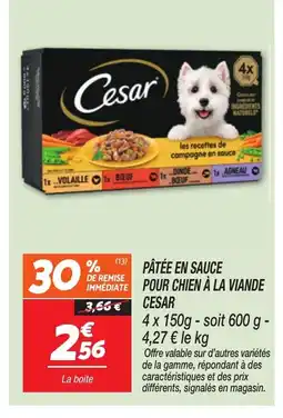 Netto CESAR Pâtée en sauce pour chien à la viande offre