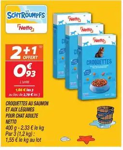 Netto NETTO Croquettes au saumon et aux légumes pour chat adulte offre