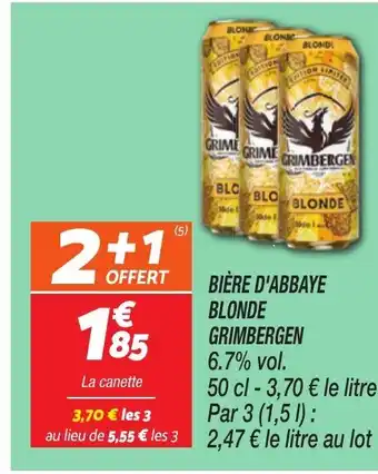 GRIMBERGEN Bière d'abbaye blonde